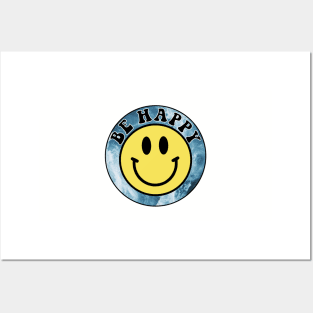 Ocean Be Happy Smiley Face Posters and Art